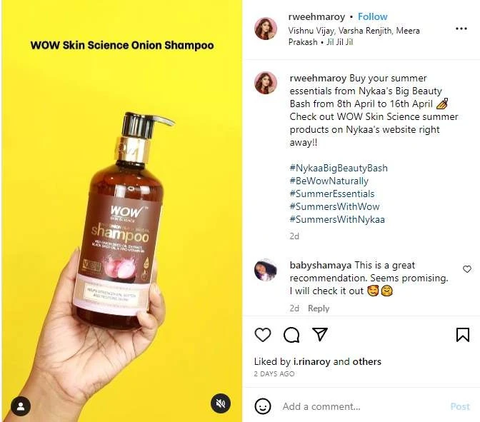 Rima Roy Content for Wow Skin Campaign